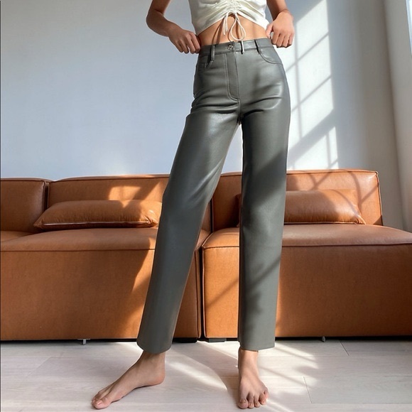 Aritzia Wilfred The Melina Pant In Color Argentique size 4 - Picture 2 of 14